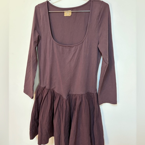 NWOT Free People Onda Drop-Waist Long-Sleeve Mini Dress Size Large - Picture 11 of 14